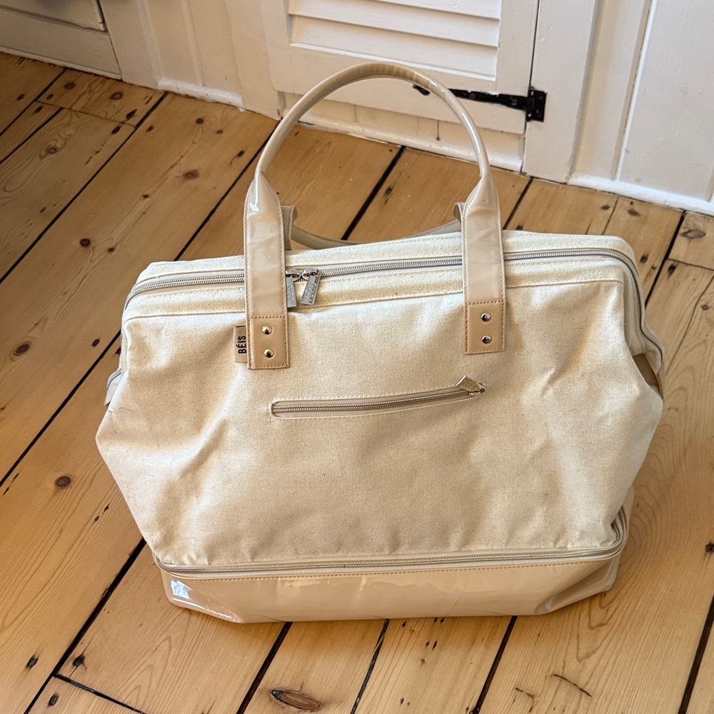 Beige Travel Tote Bag